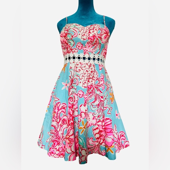 Lilly Pulitzer Pink and Blue Floral Dress - Picture 5 of 14